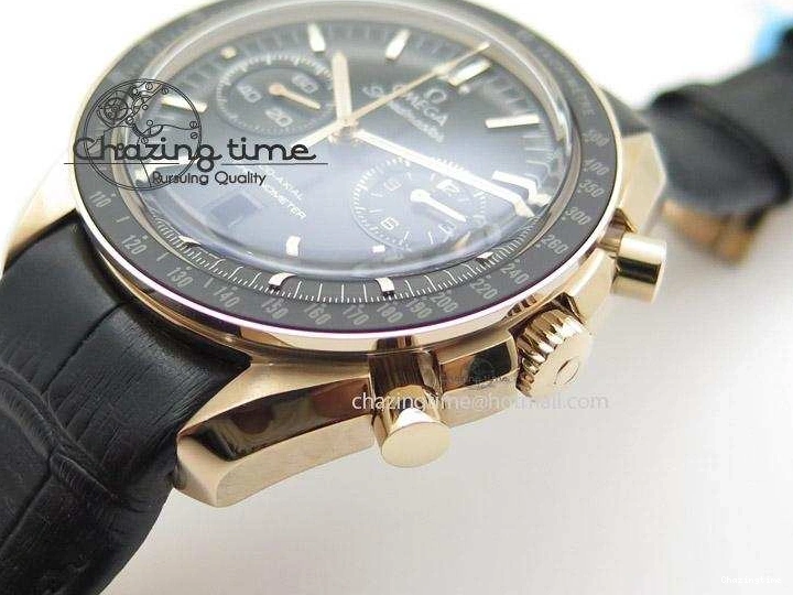 0426 Speedmaster ’57 RG Chrono AXF Best Edition On Black Leather Strap A Colorful 8284